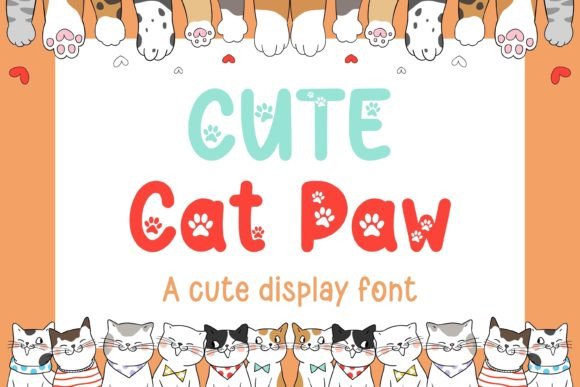 Cute Cat Paw: The Playful Typeface for Purrfect Designs