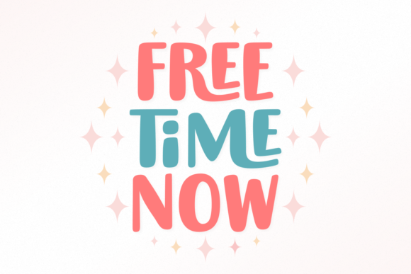 Free Time Now: A Playful Display Font for Bold Projects