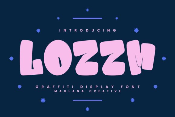 Lozzm: The Quirky Graffiti Font with Surprising Versatility