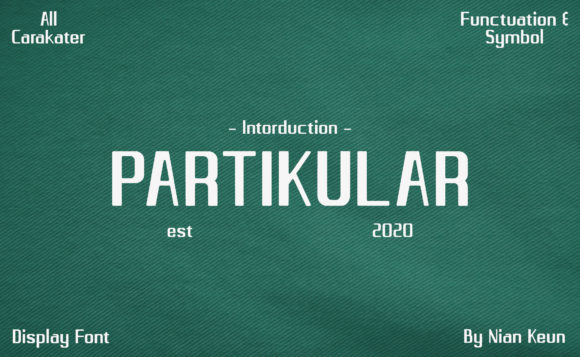 Partikular: A Minimalist Font for Modern Designers
